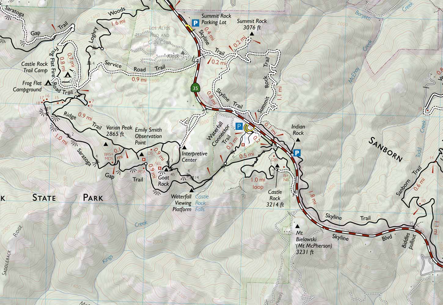 The Saratoga Gap and Ridge Trail Loop